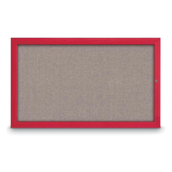 Hinge-less Radius Corkboard, 18"x24", Satin Alum Frame/Cobalt